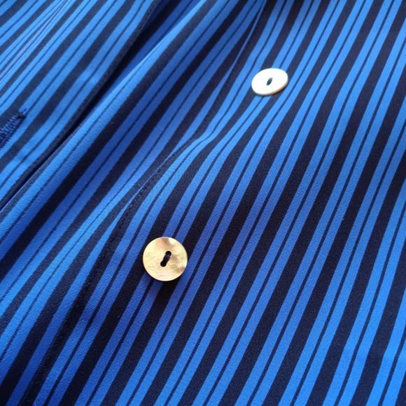 NWT Vintage Impressions Button Down Stripes Blouse Shoulder Pads Medium - Picture 3 of 10